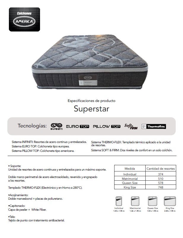 COLCHON AMERICA SUPER STAR - Image 2