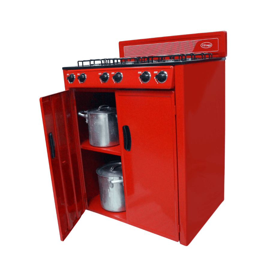 ESTUFA CON GABINETE FRAGA P-333, 6 QUEMADORES, A GAS - Image 4