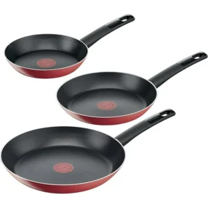 JUEGO DE SARTEN T-FAL 0249000 VITAL 20/24/26 ROJO