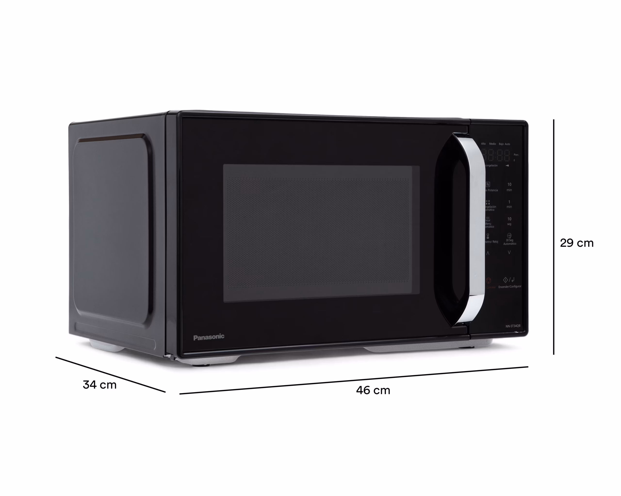 HORNO DE MICROONDAS PANASONIC NN-ST34QBRPH, 0.9 ft3, NEGRO-SILVER - Image 4
