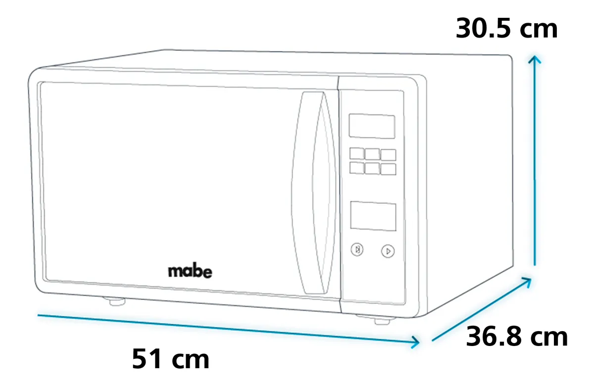 HORNO DE MICROONDAS MABE HMM-11SJW 1.1 ft3 GRIS - Image 3