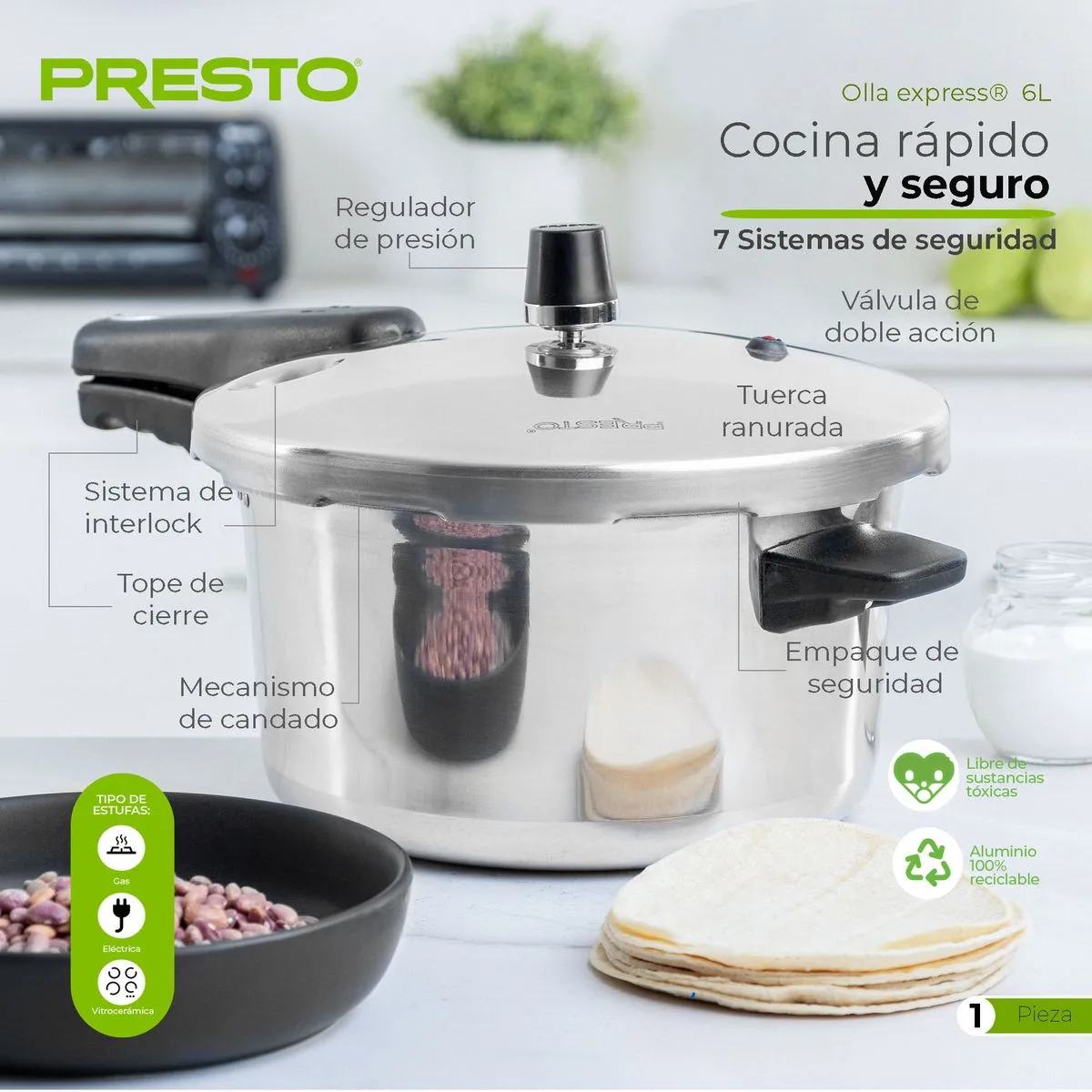 OLLA DE PRESION PRESTO 6 LITROS 75484 - Image 6